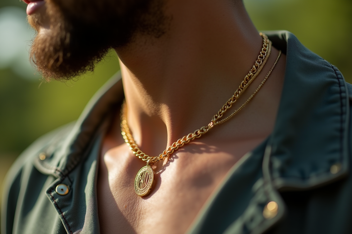 collier homme